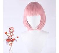 Princess Connect! Re:dive Kusano Yui Wigs Cosplay Costume Pink Short Heat Resistant Synthetic Hair Wig Halloween Party Hairpiece 114