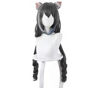 Princess Connect! RE:DIVE Kyaru Cosplay Wig Anime Game Heat Resistant Synthetic Hair Black Grey Mixed 90cm Long Women Wigs Kyaru