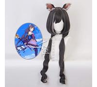 Princess Connect! Re:Dive Kyaru Long Wig with Ears Cosplay Costume Heat Resistant Synthetic Hair Women Wigs
