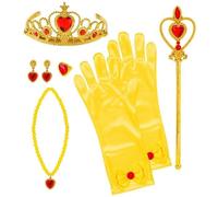 Princess Costume Accessories Set Tiara Wand Gloves Necklace Earrings