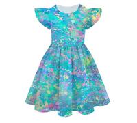 Princess Costume Girls Party Dress Print Wedding Dress Fancy Dress Folk Festival Tulle Dress Wedding Dress Tulle Party Evening Dress Cocktail Dress Summer Children's Costumes Glitter Dress Beach Dress