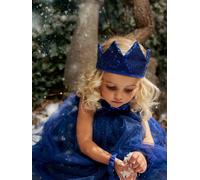 Princess Costume with Veil & Crown blue