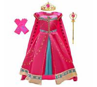 Princess Costumes for Girls, Deluxe Pink Princess Fancy Dress & Accessories for Dress Up Party, Birthday and Halloween Cosplay, Age 5-6 Years
