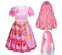 Princess Costumes for Girls, Kids Dress Up Costumes Party Dress Girls Fancy Dress Bridget Descendants Costume Carnival Wigs World Book Day Costume for Girls Theme Party Cosplay Outfit