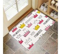 Princess Crown Doormat - Inside And Outside Welcome Mat, White Indoor Front Doormat With Non-Slip Backing, Heavy Duty Entrance Mat, 45 X 75 Cm Cartoon Simplicity