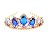 Princess Crown Halloween Cosplay Hair Accessories Girls Pretty Rapunzel Tiara Purple AB Stone Sparkly Tiara Bridal Wedding Crystal Hair Band Tiara Pageant Tiara Birthday Gifts for Girls Women