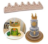 Princess Crown Mold Fondant Crown Cake Topper Cake Mold Candy Silicone Mold for Cake Topper,Chocolate, Pastry, Jewelry, Clay, Wedding Cake Decoration