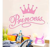 Princess Crown Wall Decal, Royal Crown Wall Stickers Murals, Vinyl Art Design Funny Picture Wall Decor for Teen Kids Bedroom Home Playroom Decoration Wallpaper