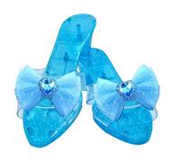 Princess Crystal Shoes - Cosplay Prop High Heels for Pretend Play, Stage, Masquerade, Carnival, School Character Day & Special Occasion Dress-Up Blue