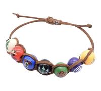 PRINCESS CUTENESS STORE Annabeth Chase Handmade Painted Wooden Bead Demigod Olympian Drawstring Percy Jackson Bracelet