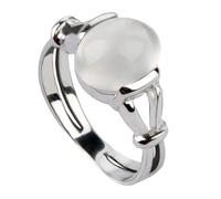 PRINCESS CUTENESS STORE Bella Moonstone Silver Tone Vampire Novel Inspired Ring, Metal, resin
