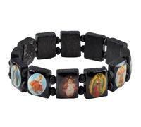 PRINCESS CUTENESS STORE Bella Swan Inspired Black Wooden Religious St.Jude Style Bracelet
