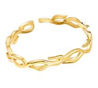 PRINCESS CUTENESS STORE Finnick Gold Tone Bangle Cuff Bracelet