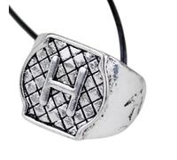PRINCESS CUTENESS STORE Mortal Instruments Morgenstern H Letter Shadowhunter Herondale Family Ring Black Cord Necklace