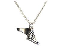 PRINCESS CUTENESS STORE Percy Jackson Camp Half Blood Winged Shoe Olympian Demigod Silver Tone Necklace