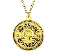 PRINCESS CUTENESS STORE Percy Jackson Ivlivs Coin Heroes Of Olympus Demigod Camp Half Blood Pendant Necklace Annabeth Chase