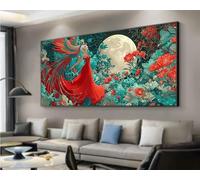 Princess Diamond Art, Diamond Painting Phoenix 50x100 cm, 5D Full Round Drill Crystal Art Craft Kits Beginner Hobbies for Adults, Rhinestone Embroidery Gem Canvas Paintings for Home Room Decor S311