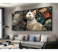 Princess Diamond Art Kits for Adults 28X55 Inch, Large Diamond Painting Cat Canvas Crystal Art and Crafts Adults DIY Hobbies Kits, 5D Full Gem Drill Pictures for Home Wall Decor, Gifts for Women S328