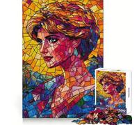 Princess Diana Mosaic Portrait Jigsaw Puzzles 1000 Pieces for Adults Reason Skill Toy Calm Relax Exact Cut Heartfelt Gift (38x26cm)