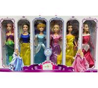 Princess Doll Diversity 6 Pc Doll Collection Beautiful Doll Xmas 13Inch Gift