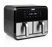 Princess double basket air fryer with 2x4L capacity - 62.2% less energy consumption - Separate temperatures for 2 baskets - 8 programmes - 2x1600 Watt - 38.4 x 37.4 x 30.8 cm - 182074