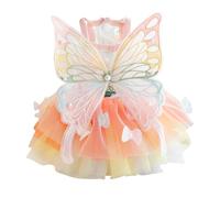 Princess Dress for Dog,Dog Dress with Wings Princess,Gorgeous Pet Dress With Butterfly Wing Design Daily Life Cat Costume (Pink, XXXS for 2-4lb)