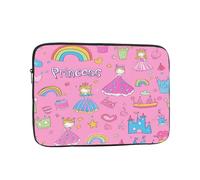 Princess Dress Laptop Case 10 Inch Colorful Doodle Laptop Bag for Women Men, Water-Resistant Business Computer Carrying Bag Shockproof Notebook Sleeve