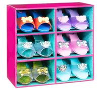 Princess Dress Up Shoes for Girls 6 Pairs Set, Sparkly Fancy Play Footwear for Toddlers & Kids Costume Party, Imaginative Role Play Multicolor