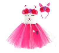 Princess Dresses Carnival Toddler Girls Adorable Easter Bunny Cosplay Dress Cute Rabbit Ears Party Mesh Tufted Dress(10-12 Years)