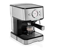 Princess Espresso Machine 249412, 1100 Watt, 1.5 litres, Ground Coffee, 3 Filters, Includes Milk Frother, Ideal for Coffee and Cappuccinos