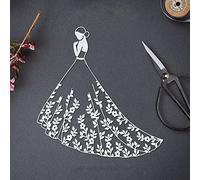 Princess Fariy Wedding Dies for Card Making Beautiful Girl Wear Wedding Dress Metal Cutting Dies for DIY Scrapbooking Paper Crafting Embossing Stencil Die Cuts Punch Template Moulds Arts Crafts