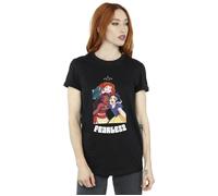 Princess Fearless Cotton Boyfriend T-Shirt Disney Black S