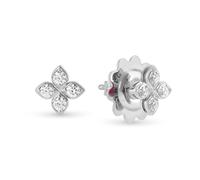 Princess Flower 18ct White Gold 0.21ct Diamond Stud Earrings