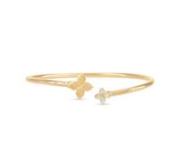 Princess Flower 18ct Yellow Gold 0.15ct Diamond Bracelet