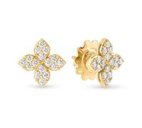 Princess Flower 18ct Yellow Gold 0.41ct Diamond Stud Earrings