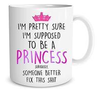 Princess Funny Design Novelty Gift Idea Coffee Tea Ceramic Friend Mug Work Colleague Office Cup Adult Humour Banter Best Friend WSDMUG1317