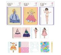 Princess Game Toys, Poking in Art Kits,Colorful Art Craft Set | Funny Fine Motor Skills Toy, Portable Fashion Design Book for Boys Girls