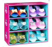 Princess Girls Set of 6 Pairs Slipper Play Shoes Fancy Dress Up Gift Set