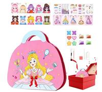 Princess Glam Magic Kit - 4-in-1 Foil Art & Gem Painting Set | Sparkly Kids Dress-Up Activity Book with Diamond Art, Stickers & Watercolor, Creative Screen-Free Toy for Girls Age 5-8 Birthday Gift