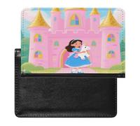 Princess in The Castle Passport Holder Unique PU Ultra-thin Passport Protective Case Compact Easy to Carry Passports Cover for Women And Men Passports Case