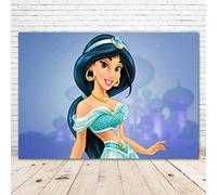 Princess Jasmine Backdrop for a Baby Shower 7x5 Aladdin Castle Jasmine Background Happy 1st Birthday Vinyl Banner Jasmine and Aladdin Party Decorations