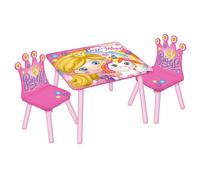 (Princess) Kids Wooden Table & 2 Chairs Themed Set Room Desk