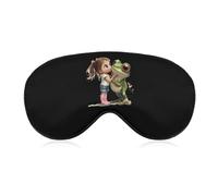 Princess Kisses The Frog Sleep Mask Adjustable Eye Mask Blindfold Eye Cover Sleeping Mask for Home Travel