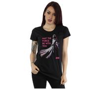 Star Wars Womens/Ladies Princess Leia Force Cotton T-Shirt - Black - Black - XXL