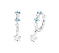 Princess Lillifee Children Earrings Hoops Silver Star White/Blue 2034012
