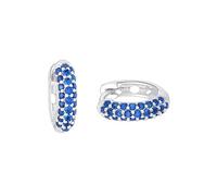 Princess Lillifee hoop earrings 925 Sterling silver girls' children's earrings, with zirconia synth., 1.2 cm, silver, comes in jewelry gift box 2037072
