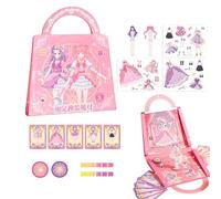 Princess Magnetic Play Set, Portable Dress Up Dolls, Educational Toys with Learning, Interactive Simulation Game for Imagination, Travel Activity Book with Desig