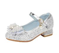 Princess Mary Jan s with Shiny Bow,Girl Glitter Partie Shoes for Banquets, Birthday Part Dance Shoes,Princess Fanc Dress Up Sandals