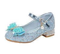 Princess Mary Jan s with Shiny Bow,Girl Glitter Partie Shoes for Banquets, Birthday Part Dance Shoes,Princess Fanc Dress Up Sandals
