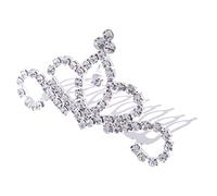 Princess Mini Hair Tiara Girls Woman Hair Comb | Crystal Rhinestone Wedding Hair Accessories | Charming Bridal Headpiece | Elegant Party Prom Decor - #1